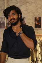 Blue Stone-Work Party-Wear Shirt