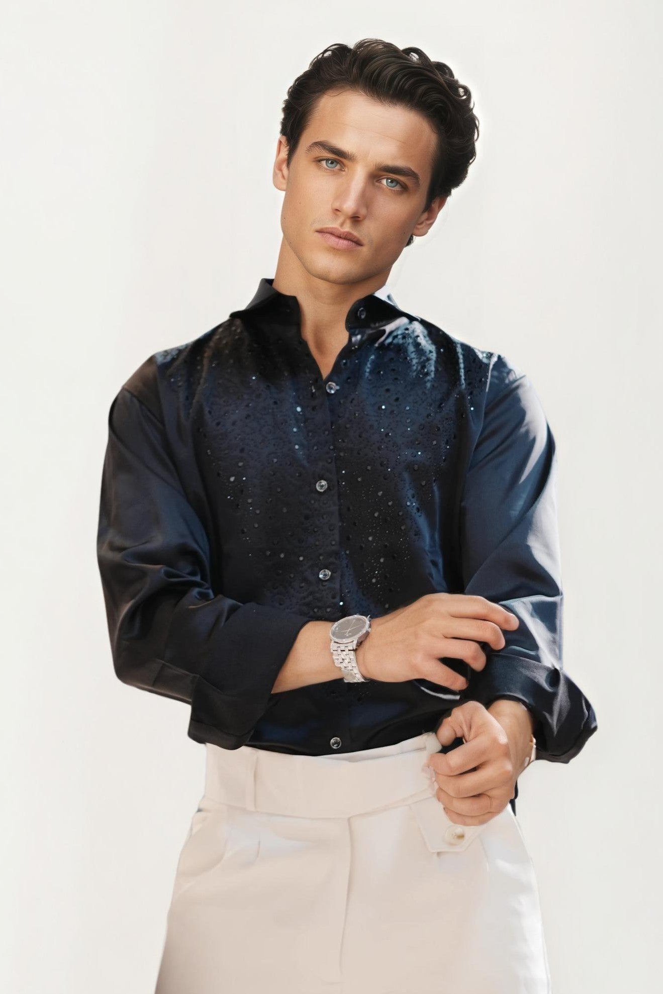 Black Embellished Shirt