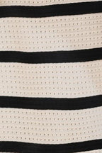 Beige Striped Knitted T-Shirt