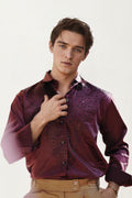 Wine Embellished Shirt