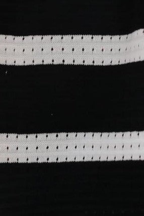 Black Striped Knitted T-Shirt