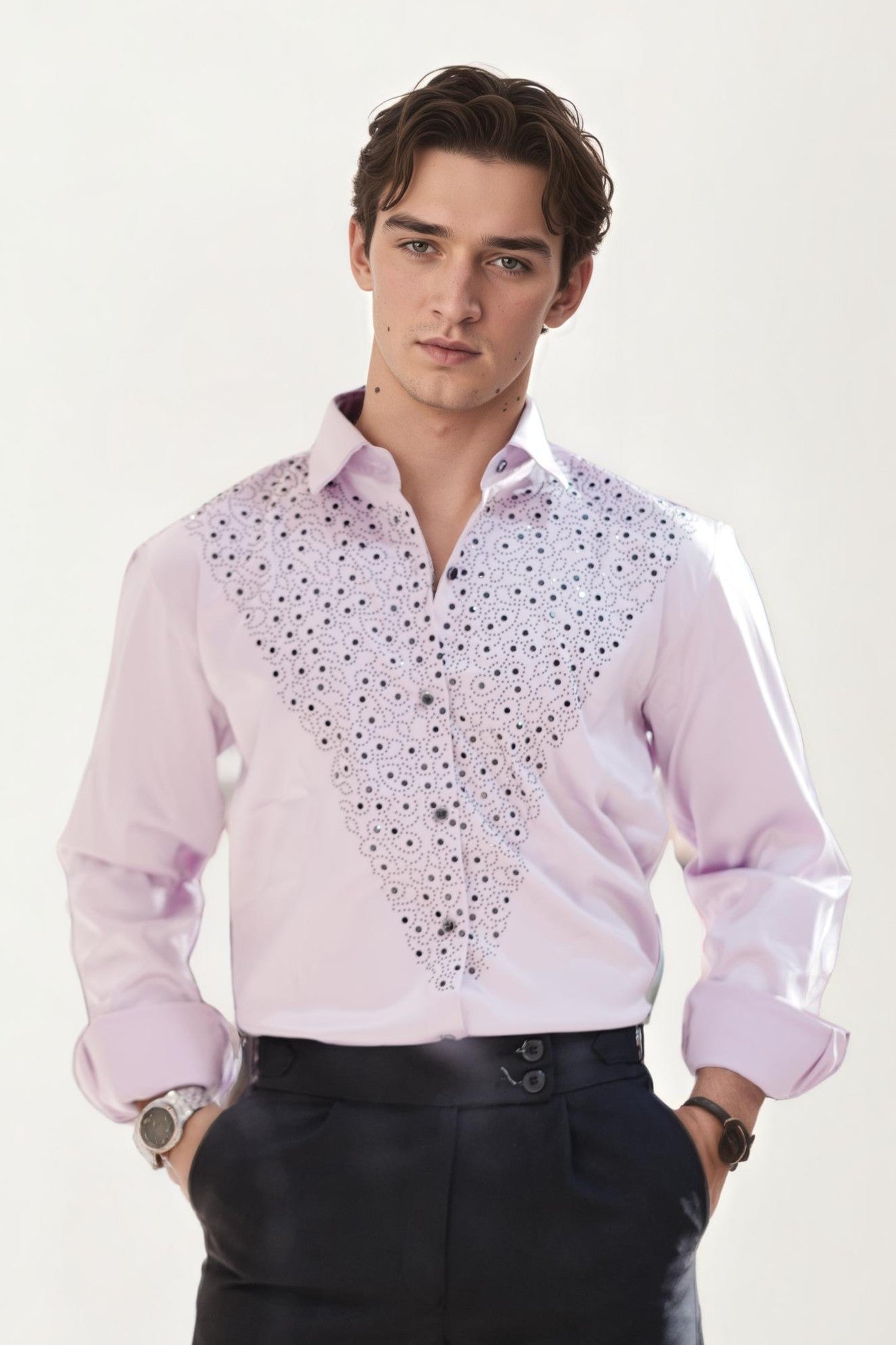 Lavender Embellished Shirt