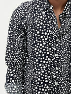 Black Slim Fit Printed Shirt