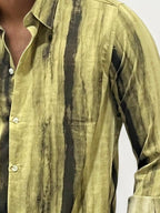 Green Rayon Printed Shirt