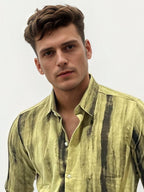 Green Rayon Printed Shirt