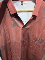 Red Stitchless imported Half-Hand Shirt