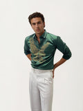 Green Eagle Stone Work Party Wear