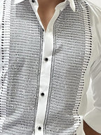 White Stone Work Party Wear Shirt