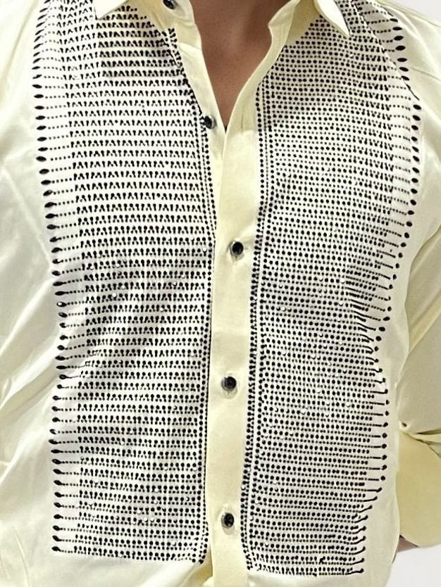 Sandal Stone Work Party Wear Shirt