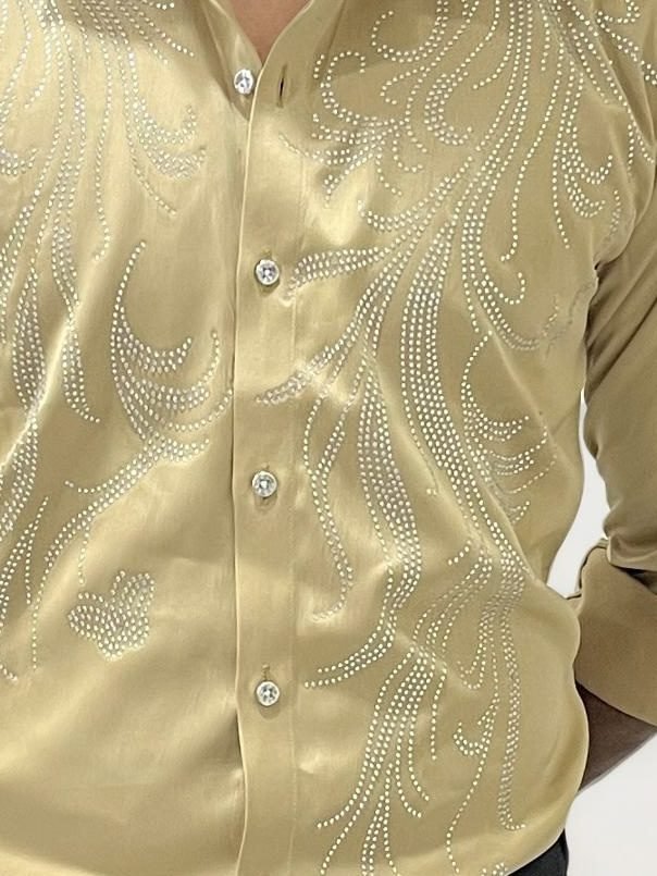 Sandal Stone Work Party Wear Shirt