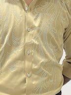 Sandal Stone Work Party Wear Shirt