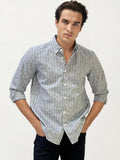 Grey Striped Fullhand Shirt
