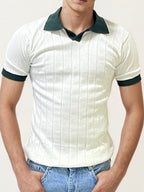 White Halfhand Polo T-Shirt