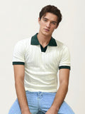 White Halfhand Polo T-Shirt