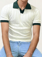 White Halfhand Polo T-Shirt