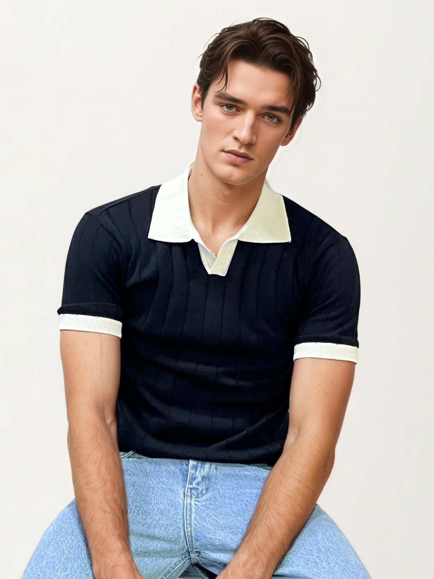 Black Halfhand Polo T-Shirt