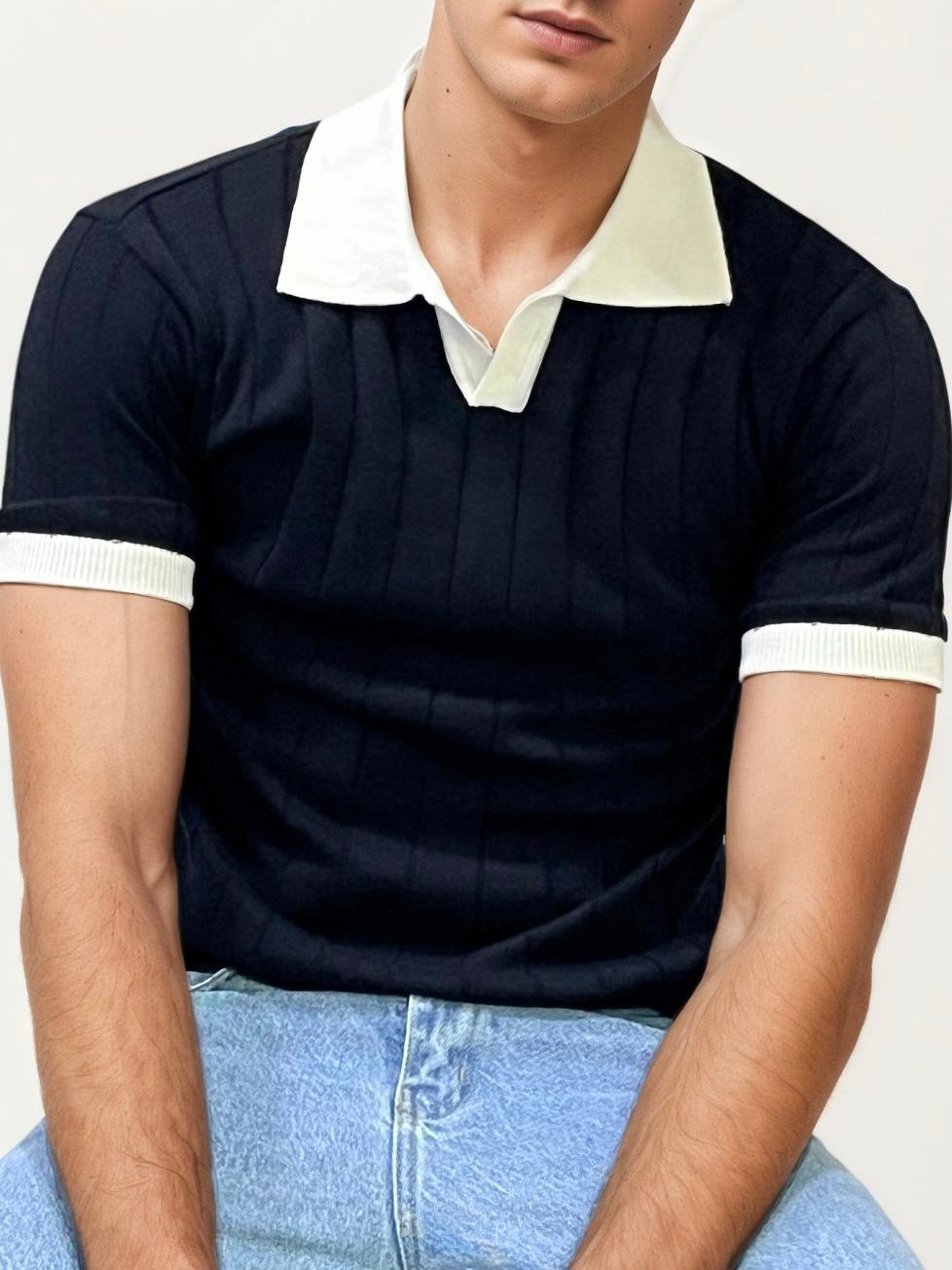Black Halfhand Polo T-Shirt