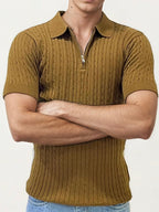 Halfhand zipper Polo T-Shirt
