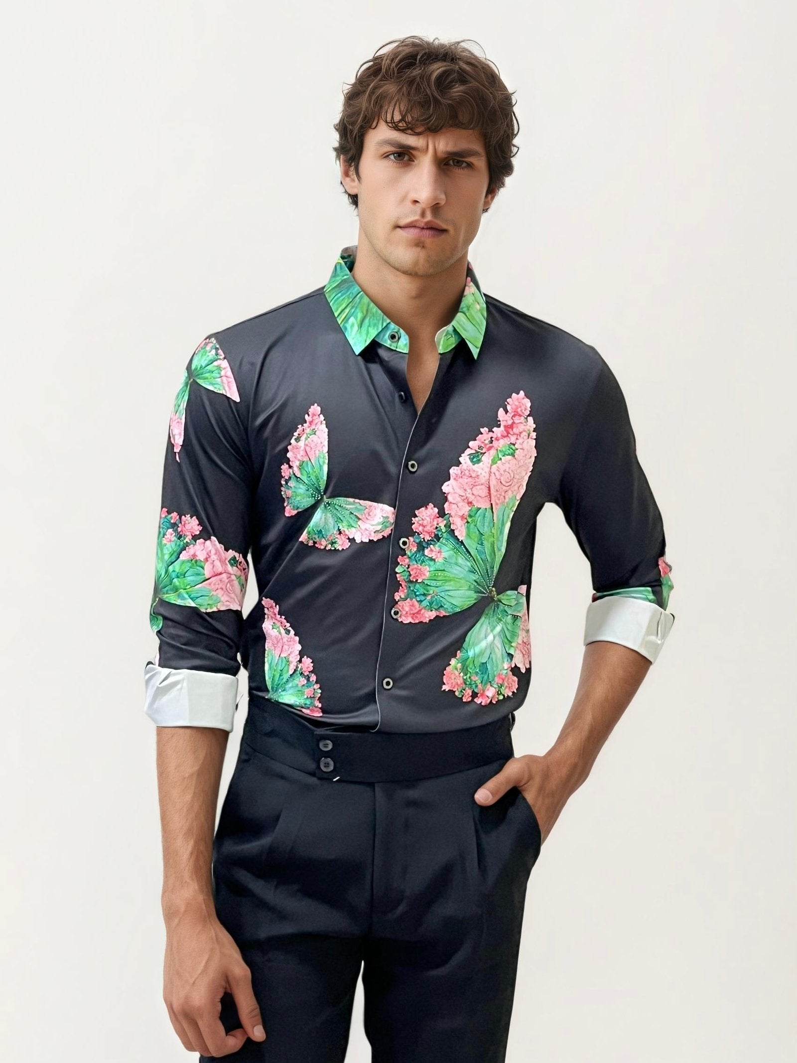 Imported Stone Work Party Wear Shirt
