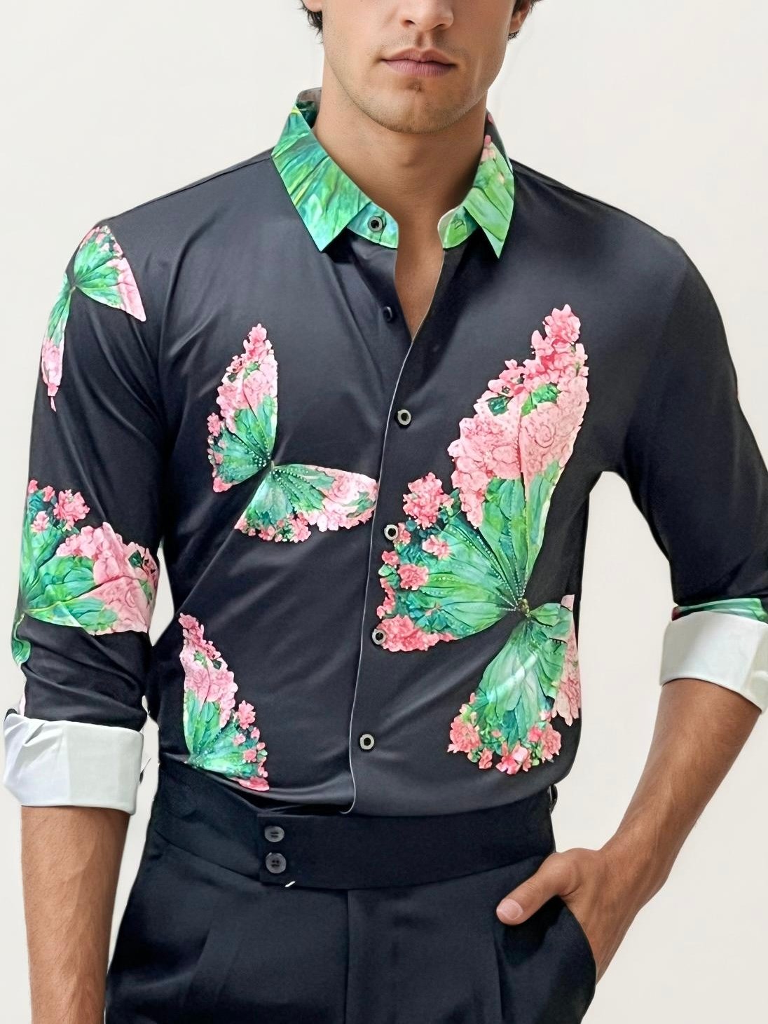 Imported Stone Work Party Wear Shirt