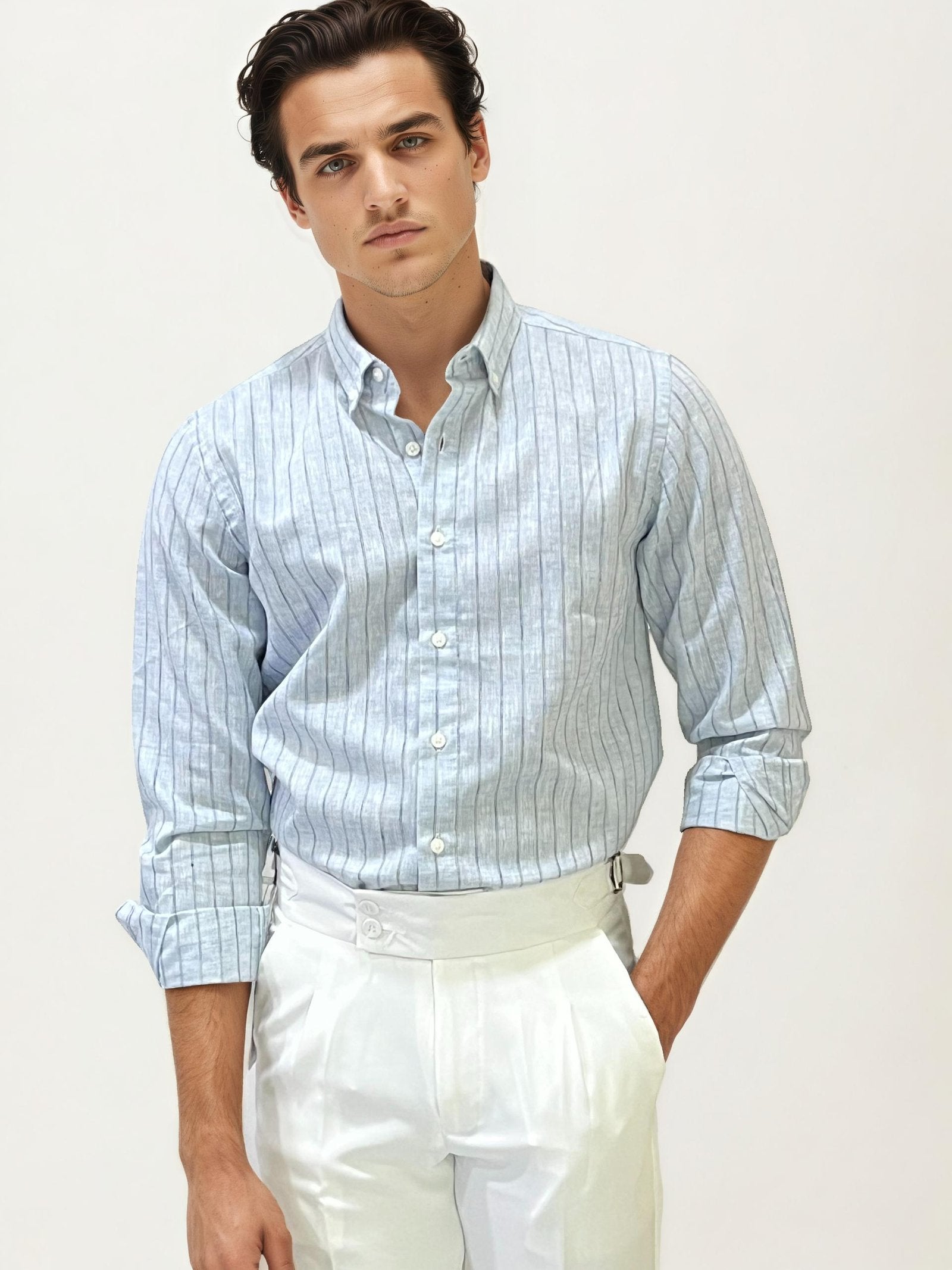 Blue Striped Fullhand Shirt
