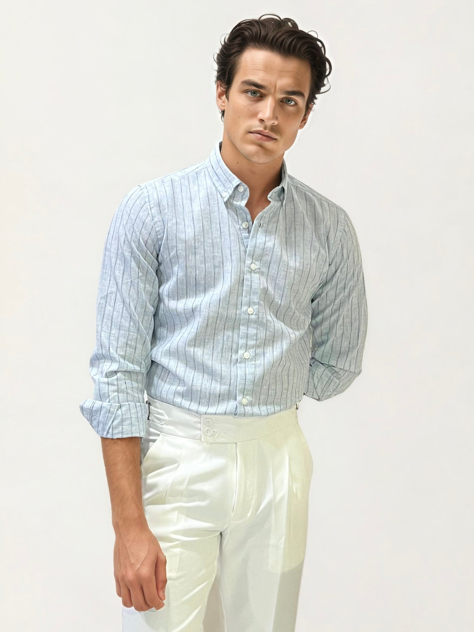 Blue Striped Fullhand Shirt