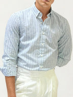 Blue Striped Fullhand Shirt