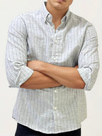 Grey Striped Fullhand Shirt