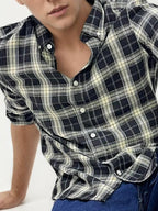 Black-White Checked Fullhand Shirt