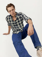 Black-White Checked Fullhand Shirt