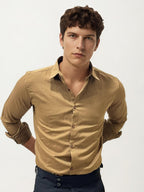 Brown Striped Fullhand Shirt