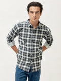 Black-White Checked Fullhand Shirtv