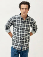 Black-White Checked Fullhand Shirtv