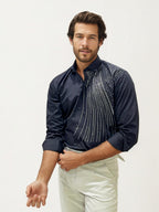 Black Stone Work Party Wear Shirt