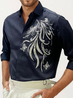 Black Stone Work Party Wear Shirt