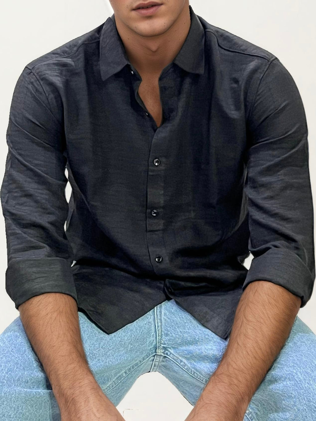Black Striped Fullhand Shirt
