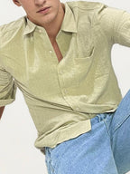 Sandal Striped Fullhand Shirt