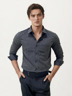 Black Striped Fullhand Shirt