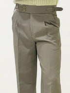 Dark-Grey Double-Button Regular Fit Trousers