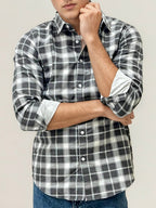 Black-White Checked Fullhand Shirtv