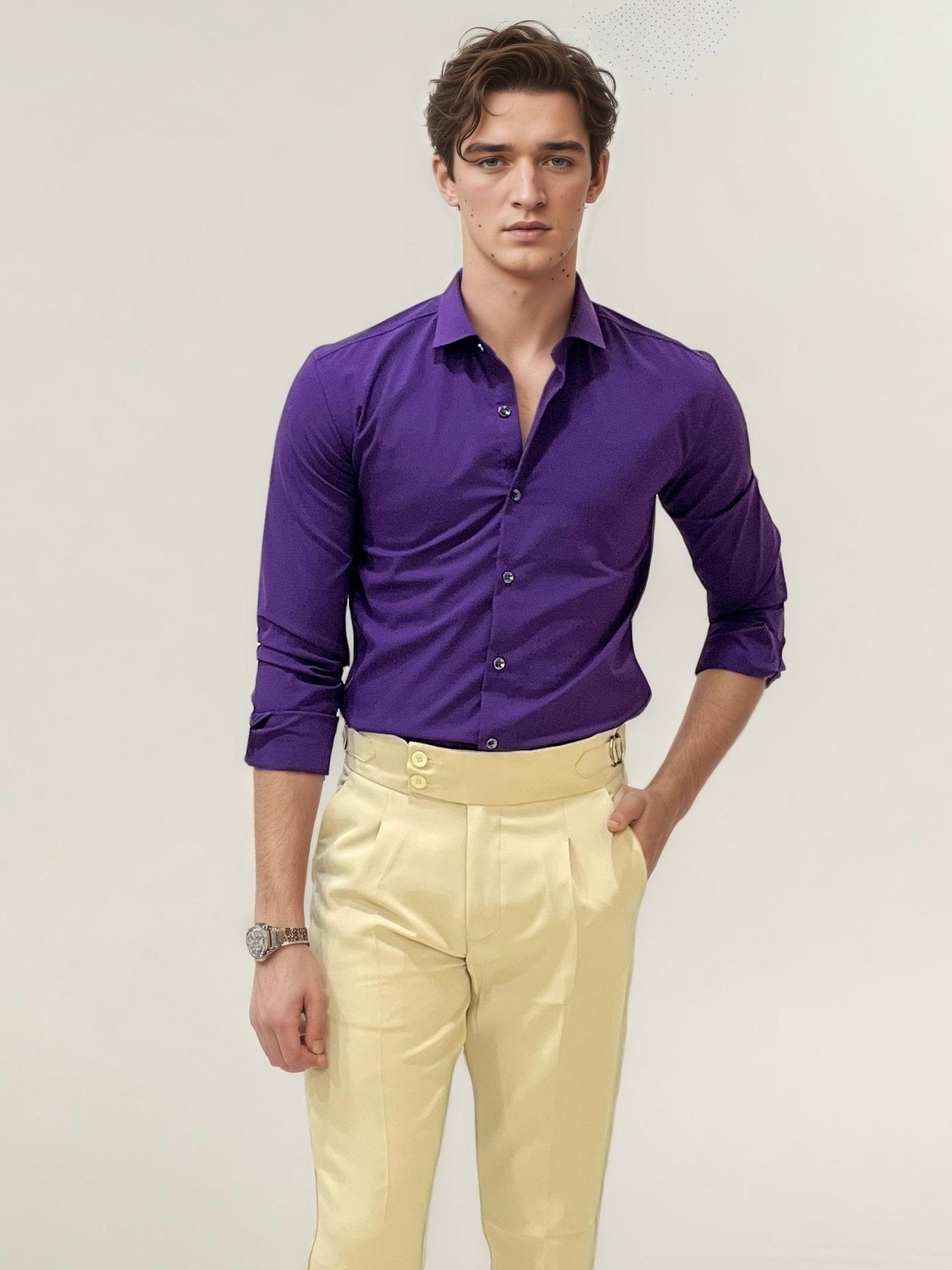 Purple Plain Formal Fullhand Shirt