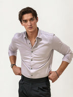 Light Grey Plain Formal Fullhand Shirt