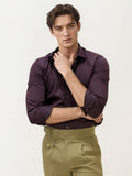 Wine Plain Formal Fullhand Shirt