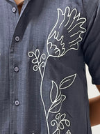 Grey Embroidery Co-ord Set