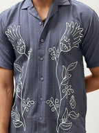 Grey Embroidery Co-ord Set