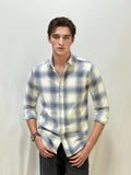 White-Blue Checked Fullhand Shirt