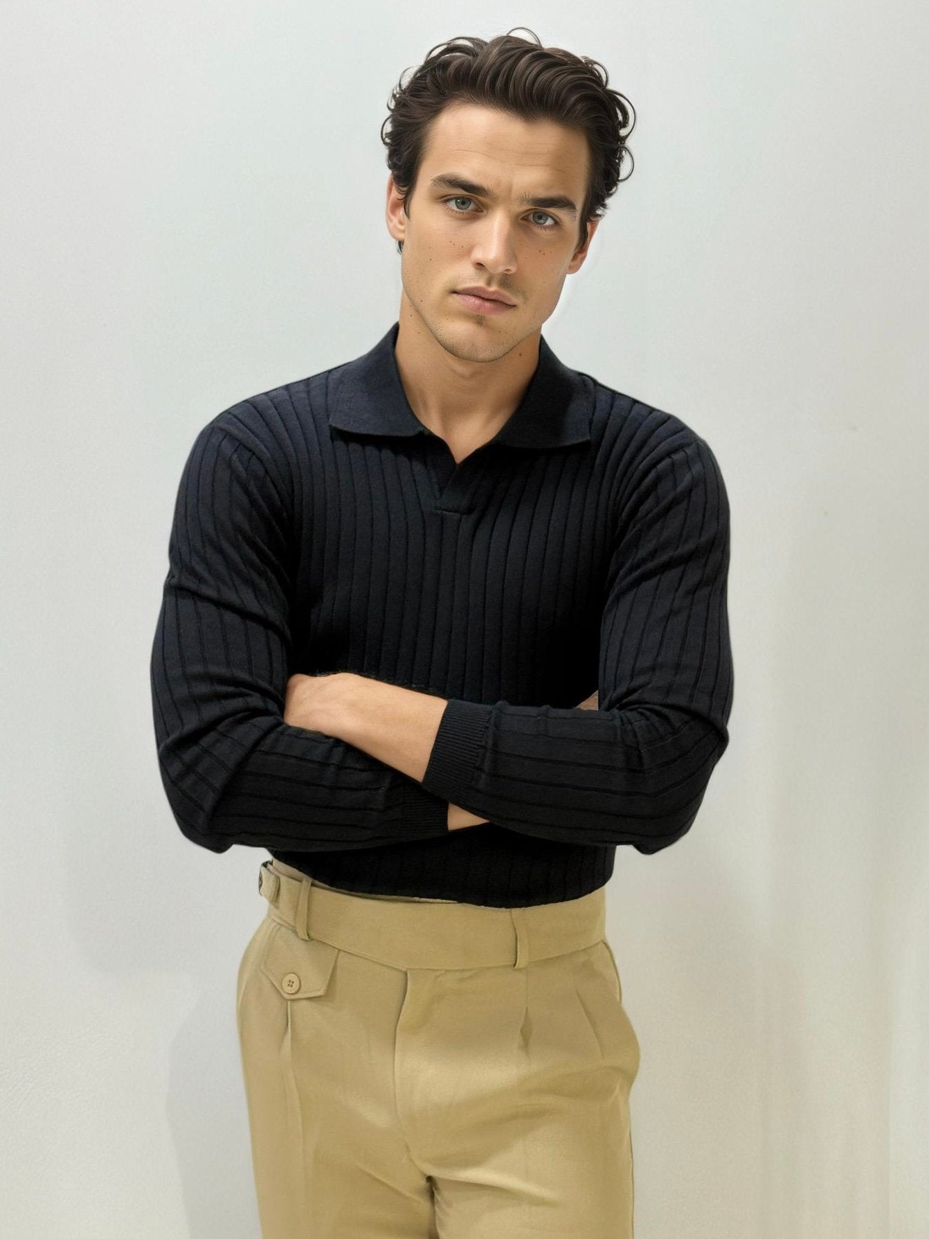 Black Old-Money Fullhand T-Shirt