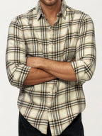 White Checked Fullhand Shirt