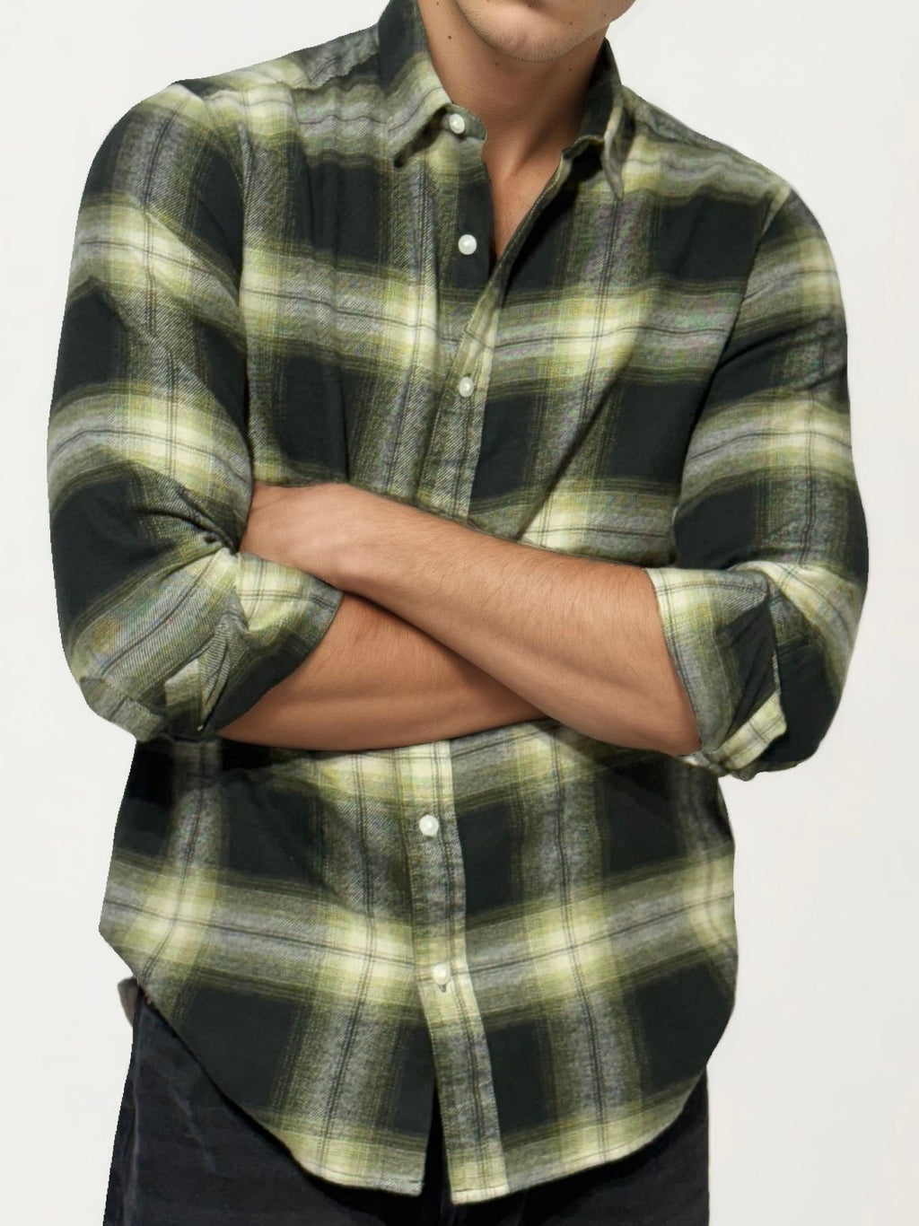 Green Checked Fullhand Shirt