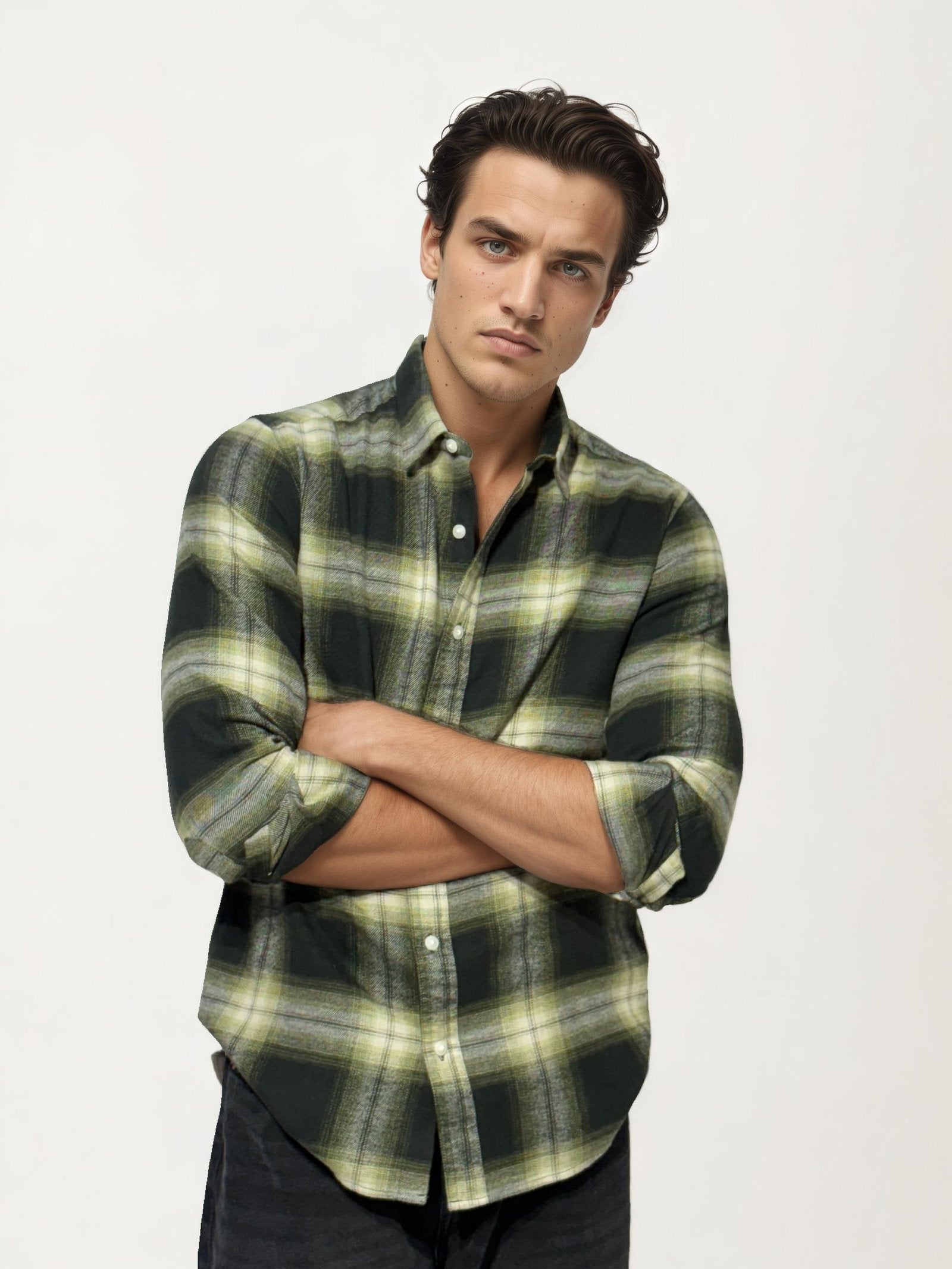 Green Checked Fullhand Shirt